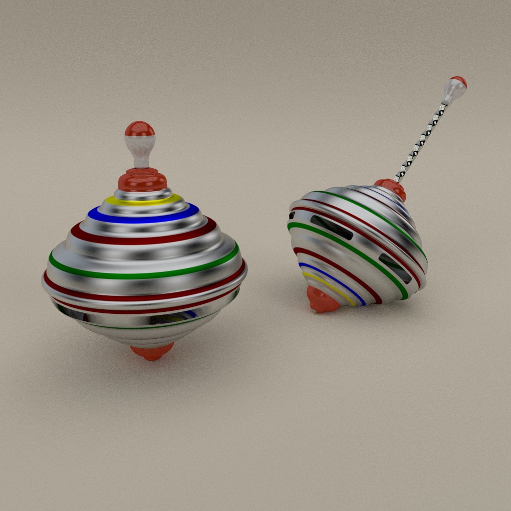 Spinning top aluminum preview image 1